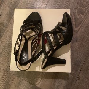 Black heels still in box